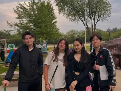 Global Friends mini golf and barbecue event